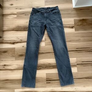 AG Adriano Goldshmeid the Everett Slim Straight Dark Gray Denim size 30x34